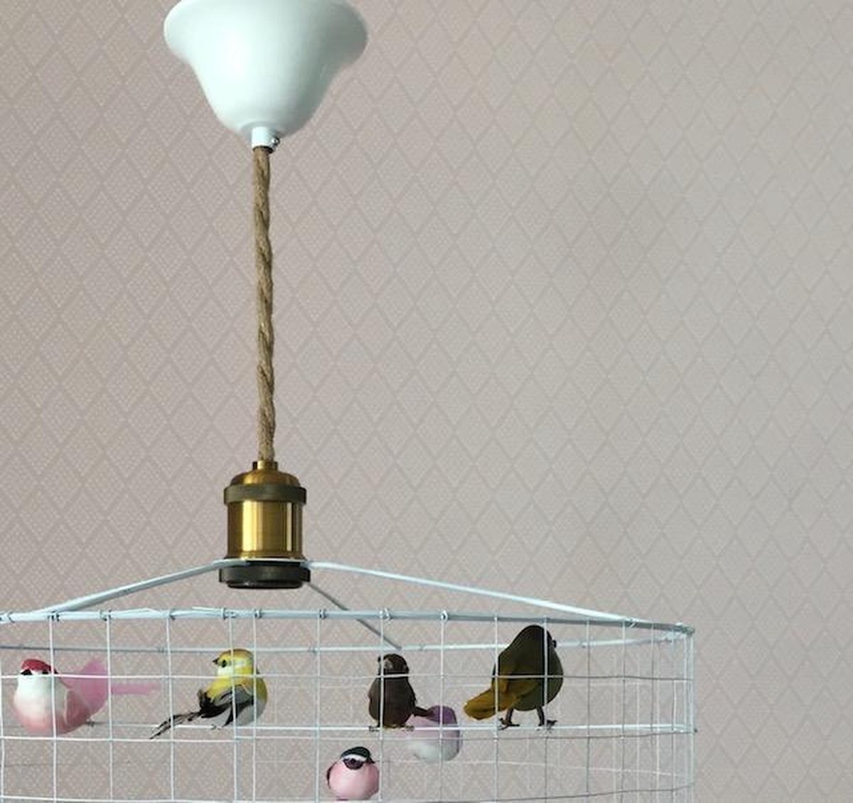 Lampe Cage à Oiseaux Avec Bol