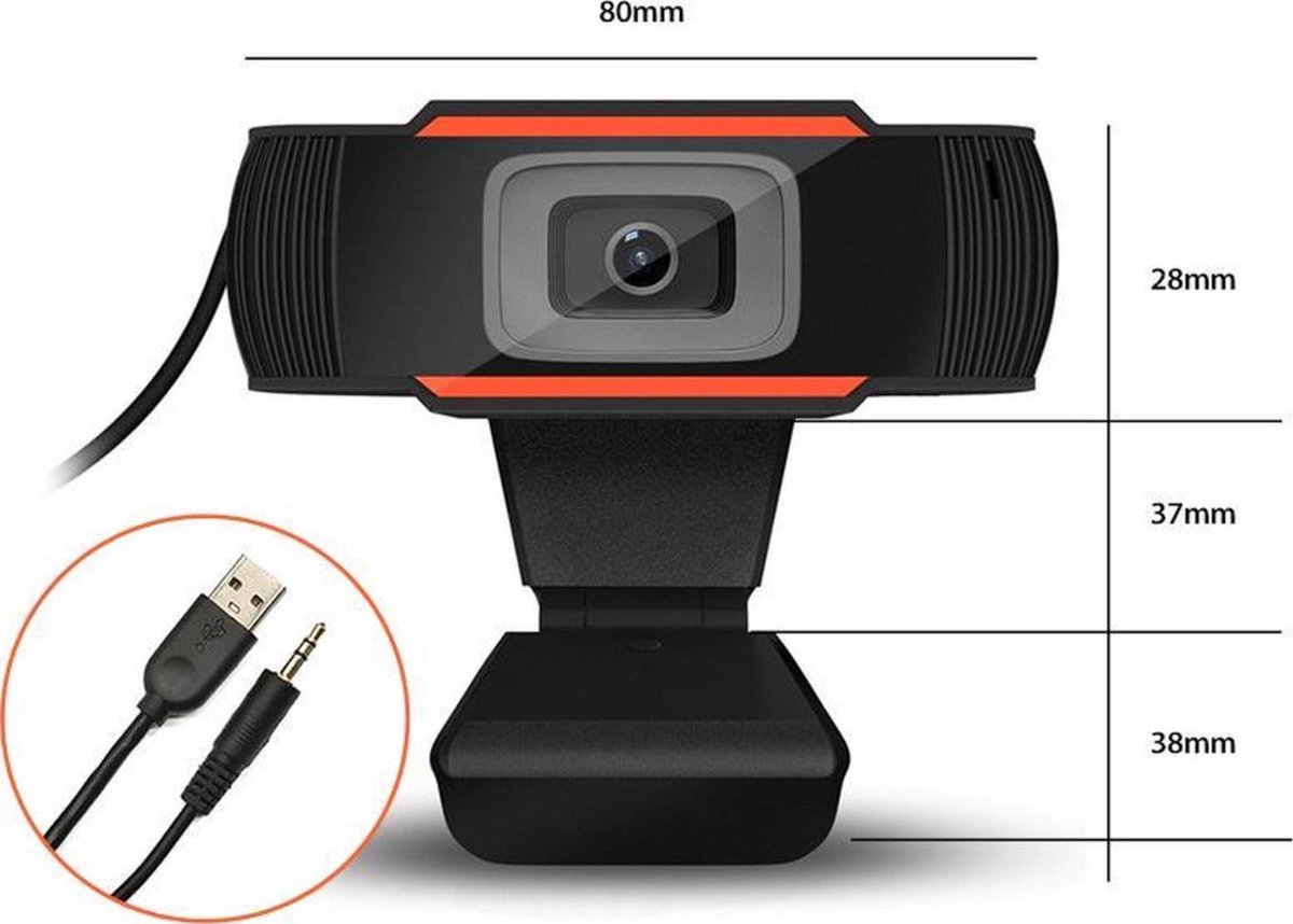 Webcam pc en laptop (FULL HD 1080P) USB | Jidetech | met microfoon | thuiswerken | video vergaderen |Skype | 5 megapixels | webcams voor thuis