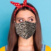 Stoffen mondmasker - gezichtsmasker - mondkapje | panterprint