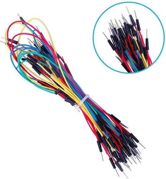 Dupont kabels voor breadboard / Arduino (65 stuks) 49x10cm – 8x15cm –  4x20cm – 4x25cm | bol.com
