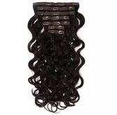 Clip in synthetic hair body waave 55cm Kleur 4 medium light brown