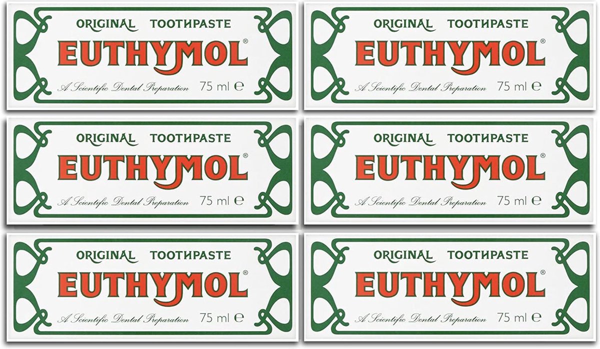 Euthymol tandpasta - 6x 75 ml - Whitening tandpasta - Voordeelpakket