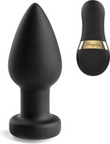 Lang Loys Grote Vibrerende Buttplug met remote control en gekleurde LED verlichting