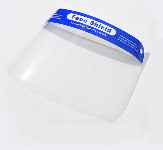 10 x Face Shield Gezichtscherm - Beschermkap voor gezicht - transparant