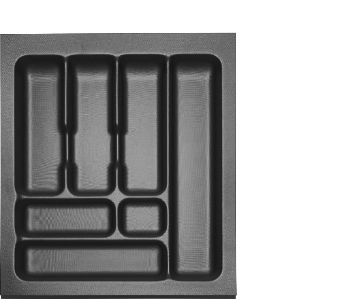 Culinorm Storex Bestekbak – 44x49 cm – Carbon Black – Inkortbaar – 7 vakken