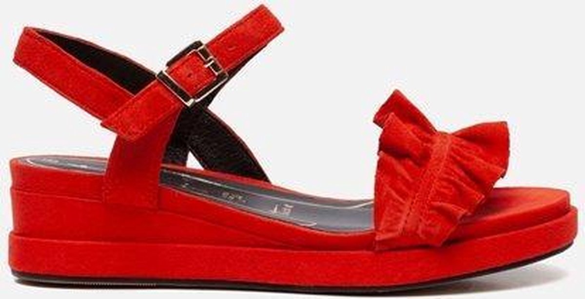Tamaris Sandalen met sleehak rood - Maat 38 | bol.com