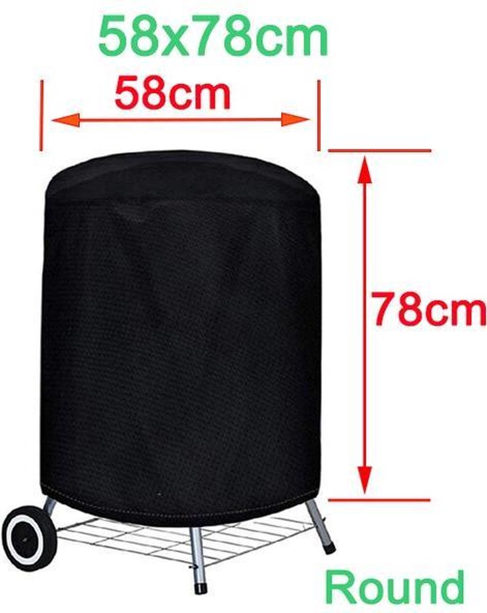 58 x 78 CM BBQ Beschermhoes - Barbecue Hoes - Bbq hoes - Cover - Zwart