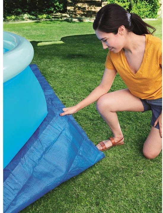tillvex® Premium Zwembad Bodemzeil 396 x 396 cm vierkant voor zwembaden tot 366cm - voor zwembaden & zwembaden | UV-stabiele & scheurbestendige zwembadonderlegger Grondbeschermingsmat | Bodemzeil
