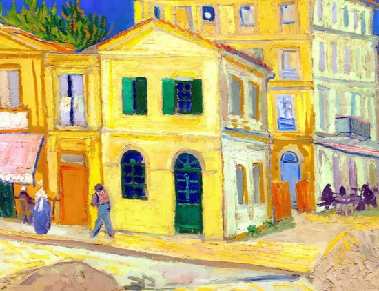 Toile La maison jaune - Vincent van Gogh - 70x50cm | bol