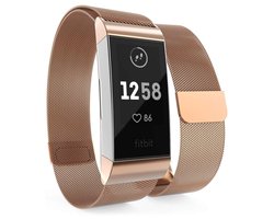 Fitbit Charge 4 Bandje - Milanees bandje - Rose Goud
