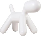 Witte design hond - 46 cm hoog - 46 cm lang