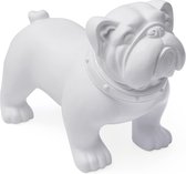 Hond - Engelse bulldog - 42 cm lang - 33 cm hoog - Wit - Kunststof