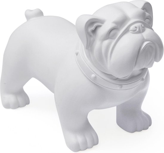 positie bedrag Netjes Hond - Engelse bulldog - 42 cm lang - 33 cm hoog - Wit - Kunststof | bol.com