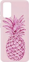 ADEL Siliconen Back Cover Softcase Hoesje Geschikt voor Samsung Galaxy S20 Ultra - Ananas Roze