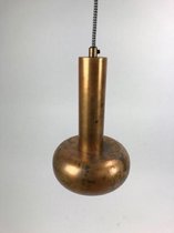 - hanging lamp | blue/gold | iron | 16x13x27cm - ijzer - 16x13x27