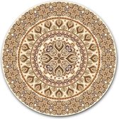 Cercle mural Persian Beige | Plastique 80 cm | Peintures rondes | Tapis Persan Wall Circle sur Forex | Décoration murale de qualité