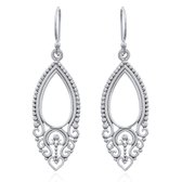 Joy|S - Zilveren Bali oorhangers teardrop met hartje