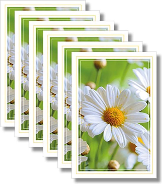 6x double carte de voeux avec enveloppe - Vierge - Fleurs - 11,5 x 17 cm