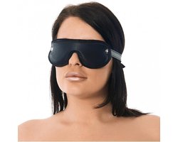 Rimba Bondage Play - Gevoerde Blinddoek Leer - Zwart