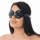 Rimba Bondage Play - Blinddoek - Masker Met Kunstbont Aan Binnenzijde - Verstelbaar - Zwart