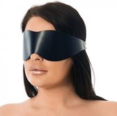 Rimba Bondage Play Brede leren blinddoek met gesp achter - zwart