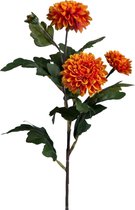 Viv! Home Luxuries Chrysant - zijden bloem - oranje - topkwaliteit