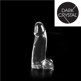 Dark Crystal Dildo met Balzak 21 x 6 cm - transparant