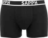 Sapph Men 2pack - Basic cotton Heren Onderbroek - Zwart - Maat S