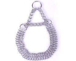 Collar met drie rijen ketting - zilver