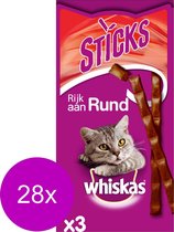 28x Whiskas Snack Sticks Rund 18 gr