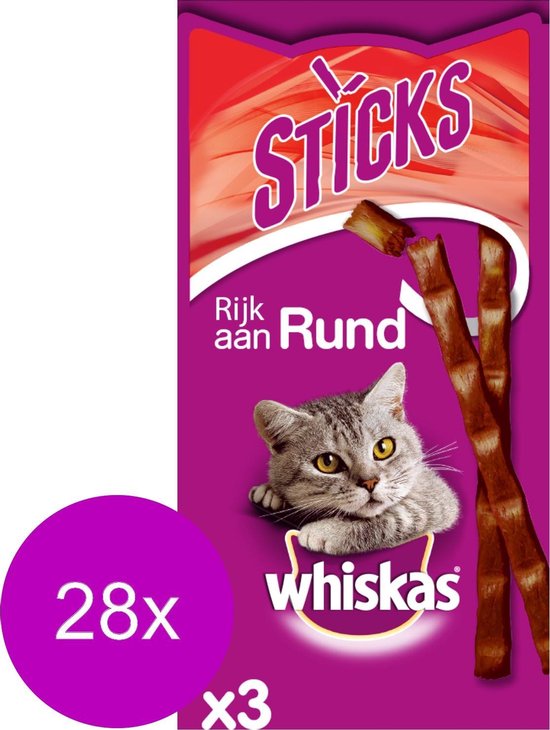 28x Whiskas Snack Sticks Rund 18 gr