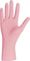 Unigloves nitrile handschoenen - poedervrij latexvrij - roze - maat S - 100 stuks