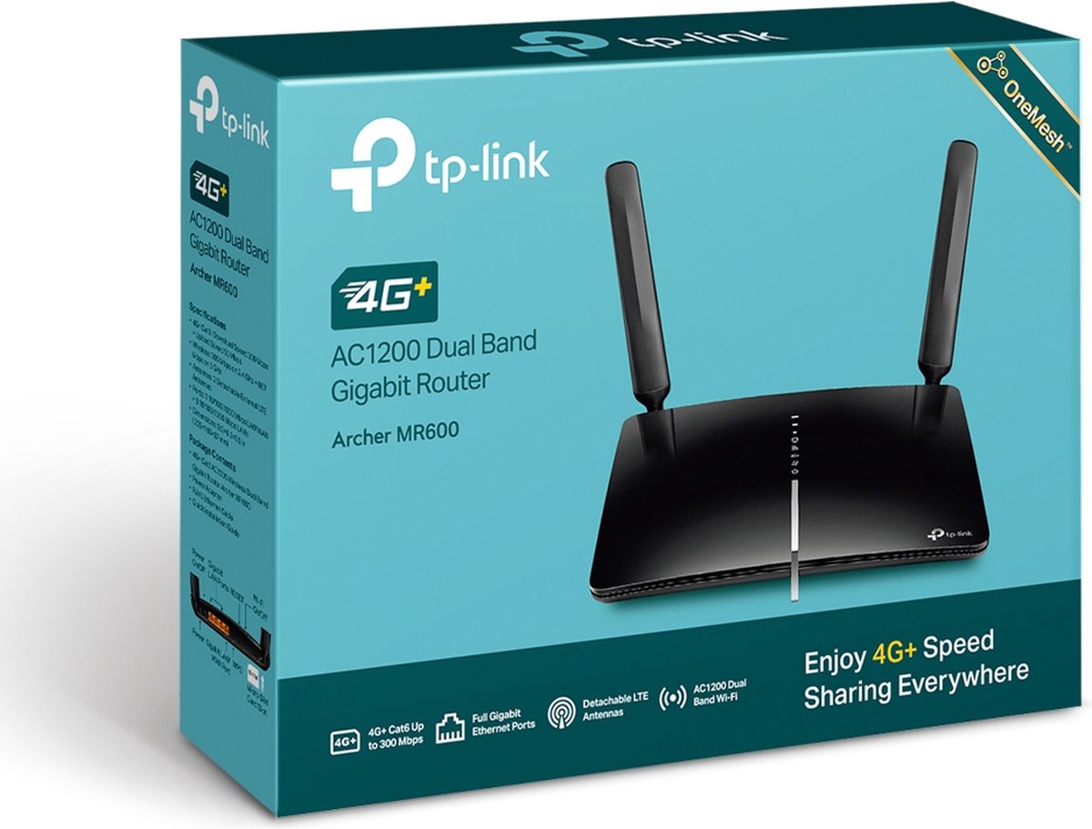 TP-Link Archer MR600 - 4G Router - 1200 Mbps - Zwart – foto 8