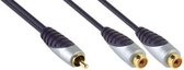Bandridge SAL4500 audio kabel 0,2 m RCA 2 x RCA Zwart, Grijs