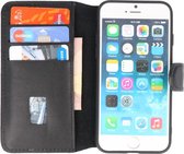 Bestcases Handmade Leer Booktype Telefoonhoesje iPhone SE 2020 - iPhone 8 - iPhone 7 - Zwart