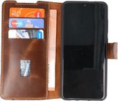 Bestcases Handmade Leer Booktype Telefoonhoesje Samsung Galaxy S20 - Bruin