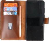 Bestcases Handmade Leer Booktype Telefoonhoesje Geschikt voor Samsung Galaxy S20 Plus - Bruin