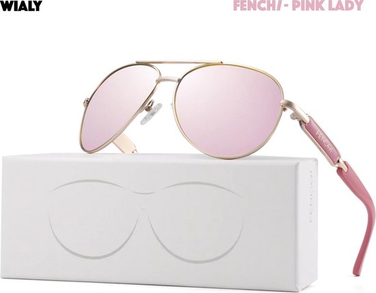 Fenchi Pink Lady - Luxe dames pilotenbril met UV400- en polarisatie filter  - Z41 | bol.com