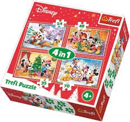 Disney Mickey - Donald - Goofy en Minnie puzzel 4 in 1 | bol