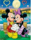 Diamond painting pakket compleet Mickey en Minnie love 44x34cm rond
