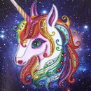 Diamond Painting Unicorns - 30x30CM - Ronde  Steentjes - Kinderen - Eenhoorn - Starterspakket - Kinderen