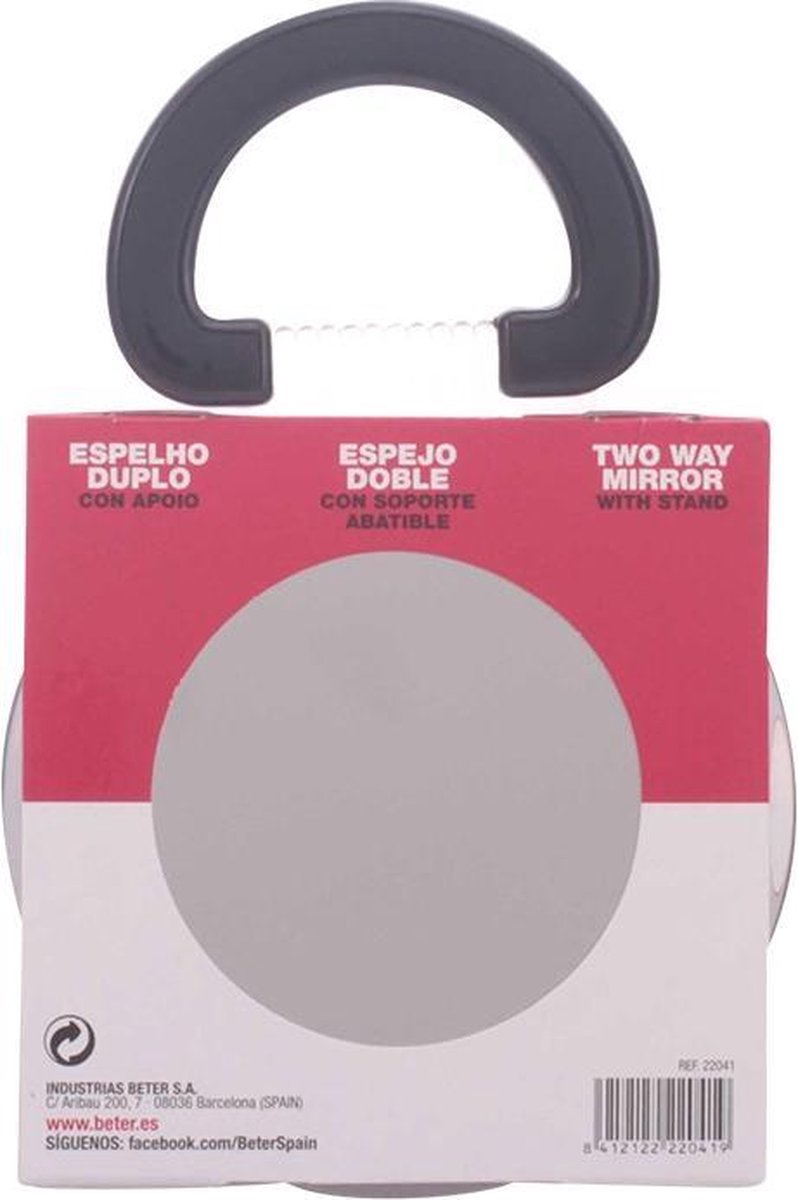 Goedkoopste Beter 22041 make-upspiegel Vrijstaand Rond Zwart, Zilver