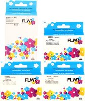 FLWR - Inktcartridge / 903XL / 4-pack Zwart & Kleur - Geschikt voor HP