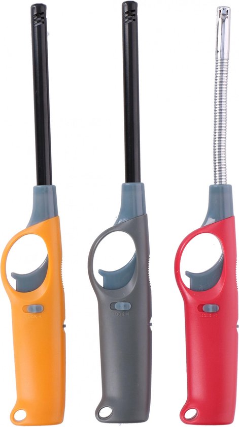 BIC Staafaanstekers, 3 stuks, mini, de handige hybride van elektronische en staafaansteker