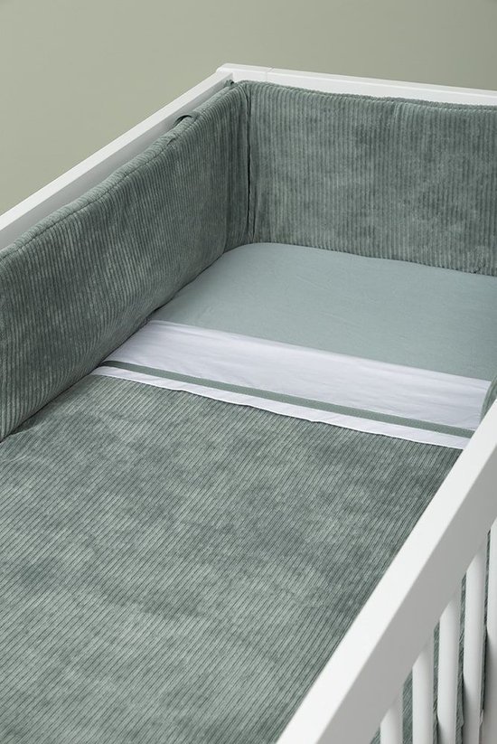 Baby's Only Ledikantdeken teddy - Baby deken Sense - Dekentje voor jongens en meisjes - 2.6 TOG - 100x135 cm - Zeegroen - Rib corduroy stof - Herfst & winter deken van Baby's Only — afbeelding 4