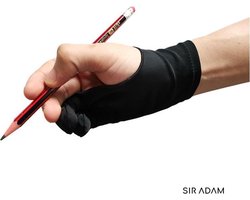 Sir Adam - Flexibele Tekenhandschoen - Teken handschoen - Drawing Glove - Artist Glove - Tablet Handschoen - Tablet Glove - Digital art - Wacom Tekentablet - Wacom