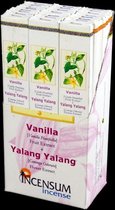 Vanille wierook - Incensum - natuurlijke Indiase wierook - doosje van 24 pakjes
