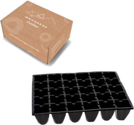 Zaaibed - Kweekkastje - Plastic - 3 stuks - 90 vakjes