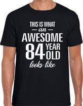 Awesome 84 year / 84 jaar cadeau t-shirt zwart heren 2XL