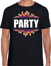 Party fun tekst t-shirt zwart heren 2XL